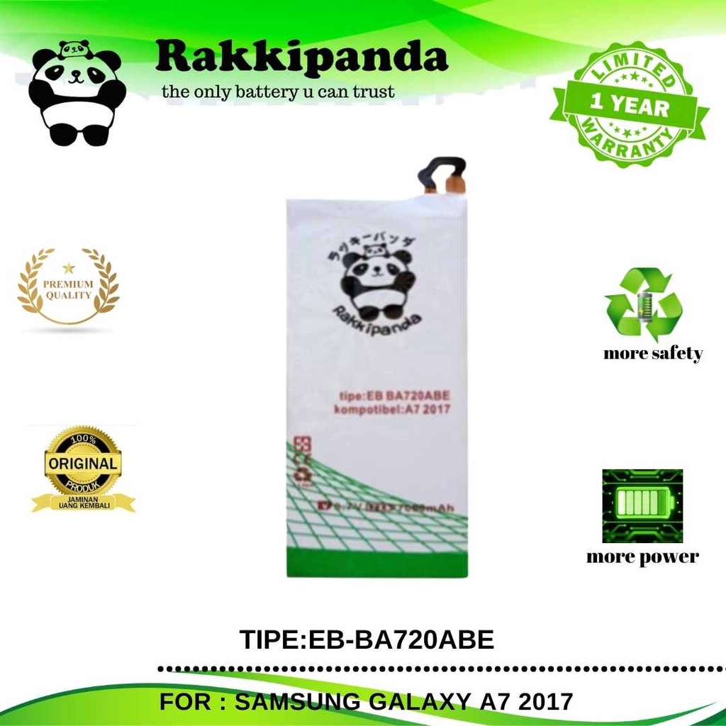 (R/K)- RakkiPanda - EB-BA720ABE Samsung A7 Edisi 2017 A720 Batre Batrai Baterai