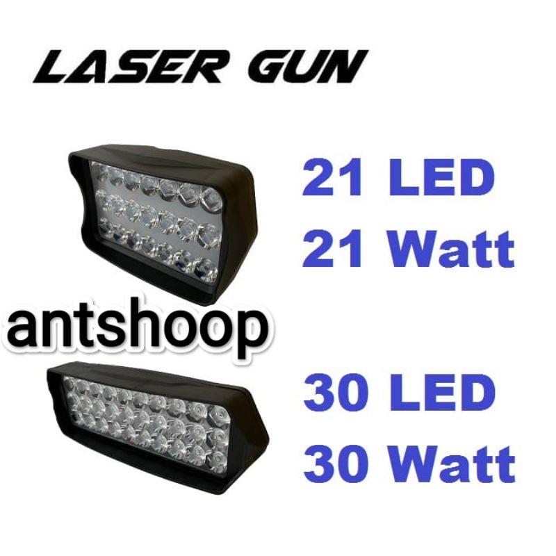 LAMPU LED BAR TEMBAK SOROT LASER GUN CREE 21 30 TITIK MATA LED ANTSHOOP