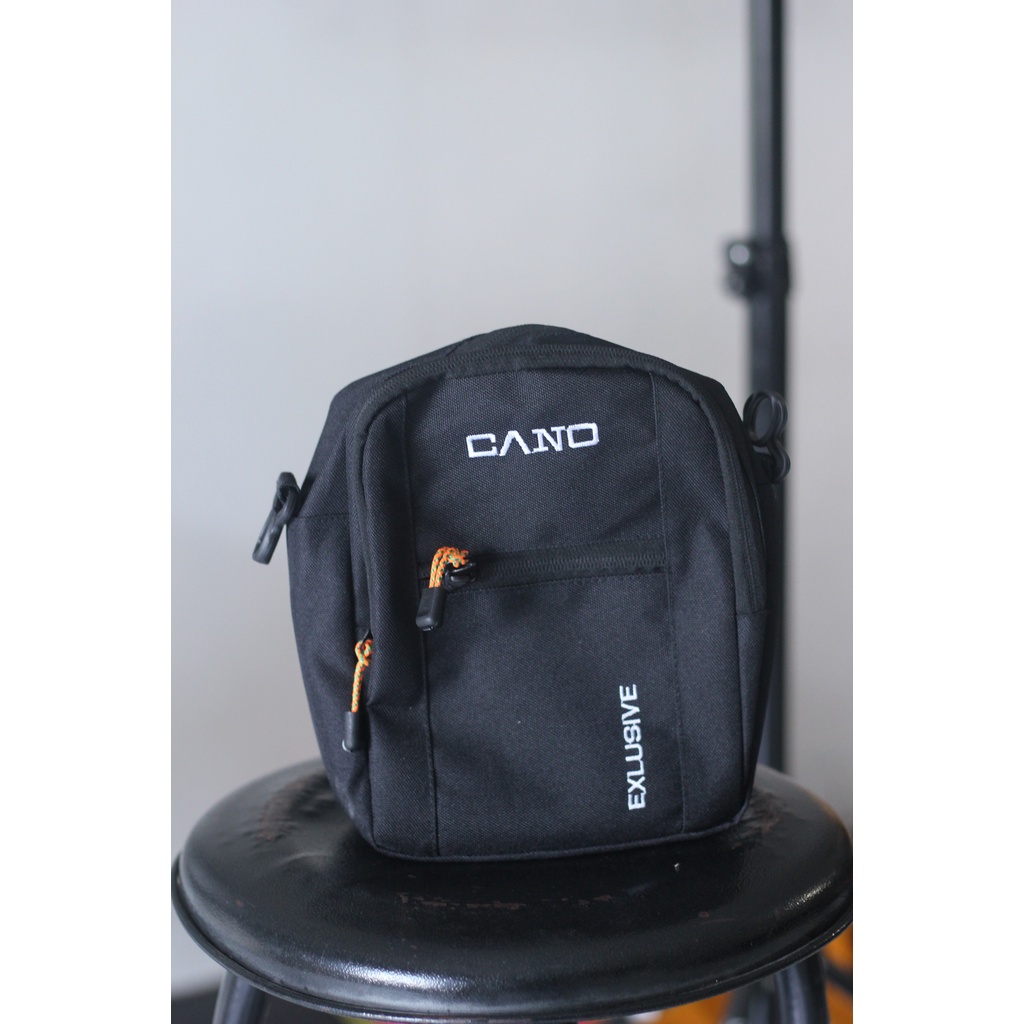 Tas Mini Multifungsi Tas Hp Dompet Tas Waistbag Tas Slempang Sling Bag Tas Selempang Unisex Hitam Cano