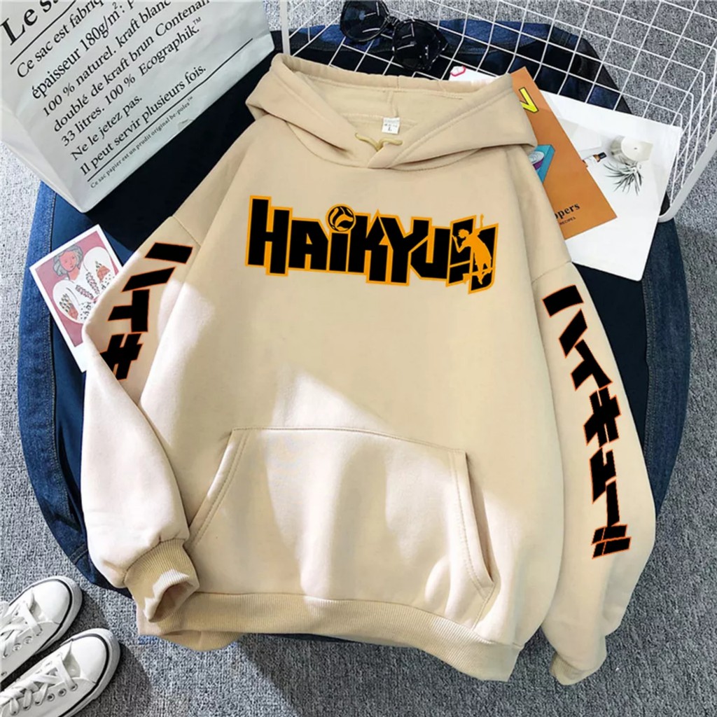 Hoodie Anime Haikyuu Kageyama Setter Jaket Karasuno Team ICS M L XL XXL