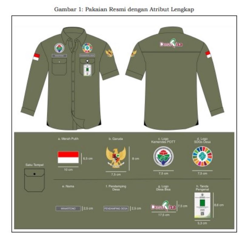 Seragam Kemeja PDH Pendamping Desa