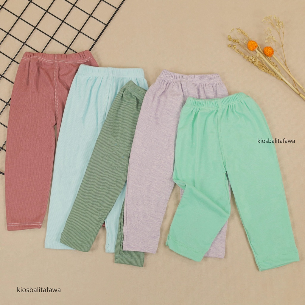 Legging Sheila uk 1-2 Tahun / Leging Panjang Anak Balita Perempuan Celana Ketat EXPORT QUALITY