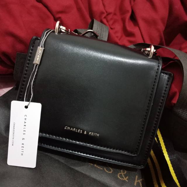 charles and keith nylon strap crossbody bag