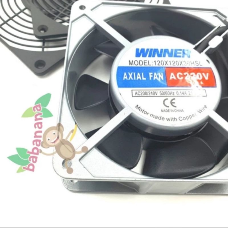 Fan Winner AC220V 120x120x38mm kipas colokan listrik akuarium mining