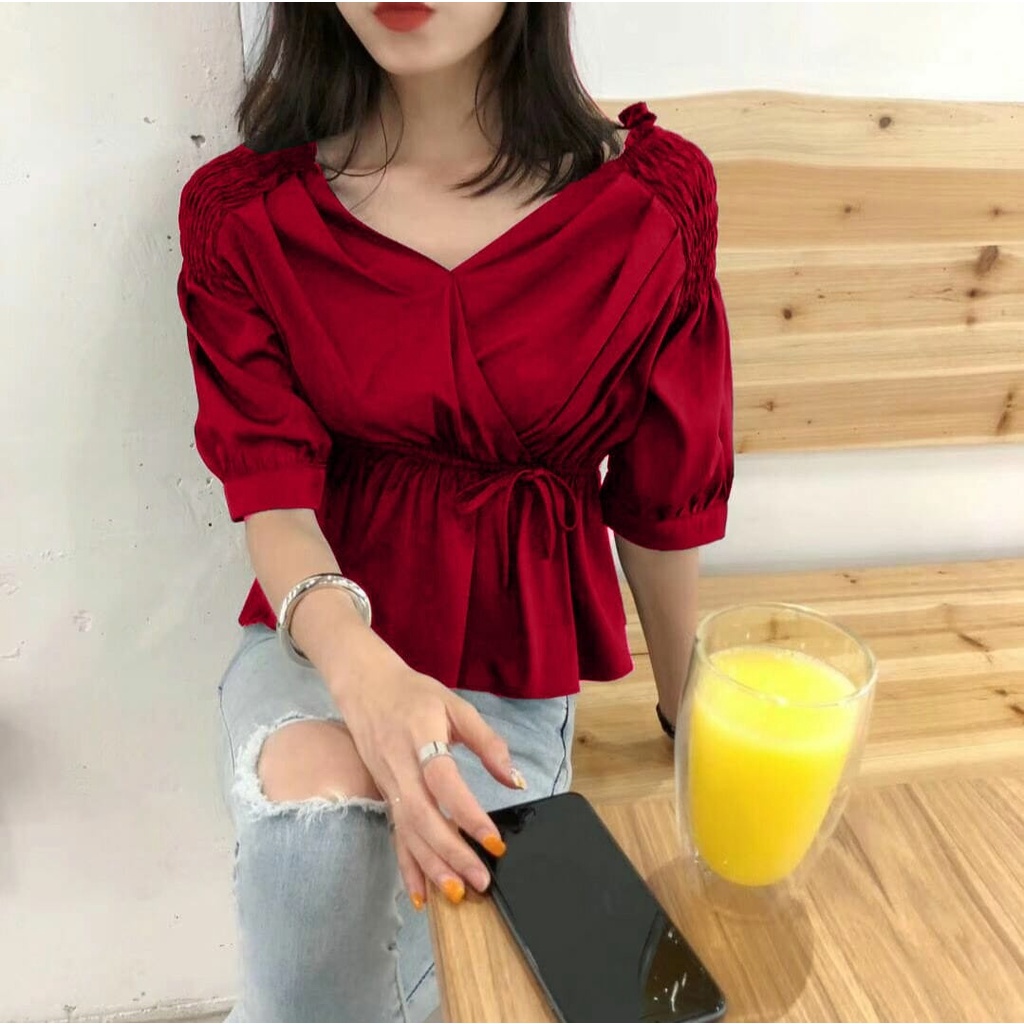 AS FASHION-COD-MC-ATASAN WANITA TERBARU-ATASAN WANITA CASUAL-ATASAN BLOUSE WANITA KOREA