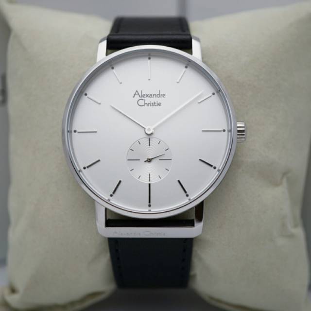Jam Tangan Pria Alexandre Christie AC 8572 Silver White.Original
