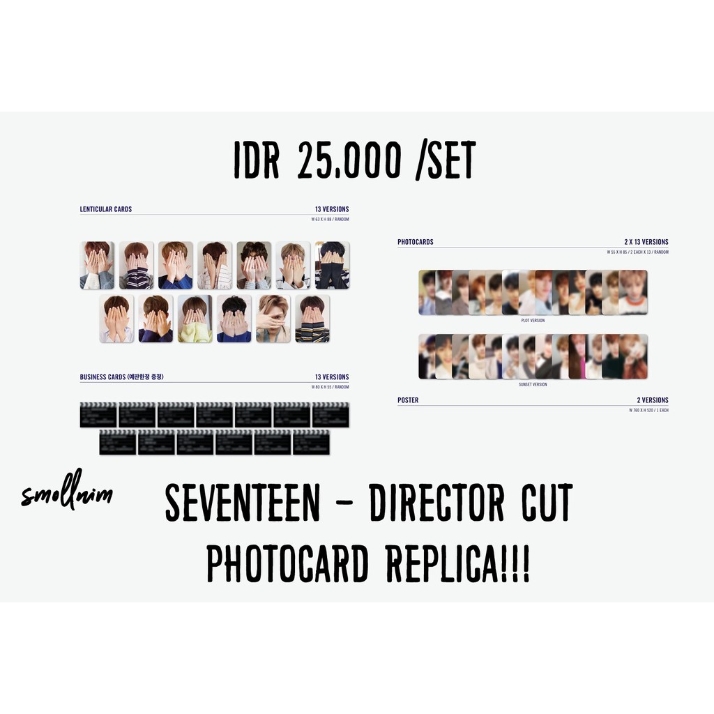 [Replica] Seventeen - Director Cut Photocard