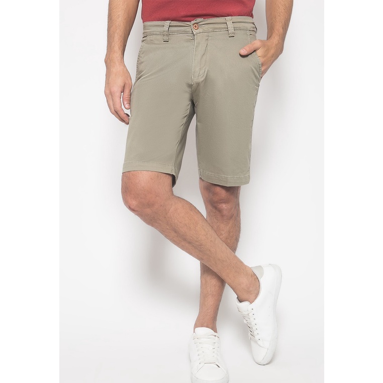 Johnwin - Celana Casual - Celana Pendek Pria - Cream - Slim Fit - ACS.118.303.412.C