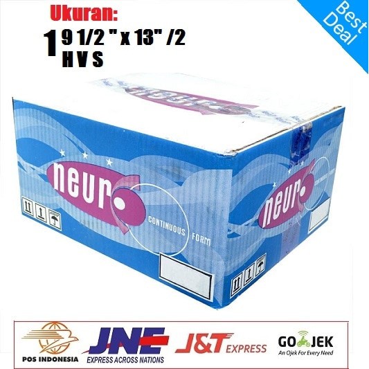 

Kertas Continuous Forms A4 - 9.5 X 11 Inch 1 Ply Merek NEURO Bagi 2