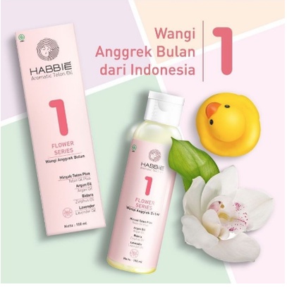 Habbie Minyak Telon Flower Series, Aromatic Oil Minyak Telon Bayi Anak