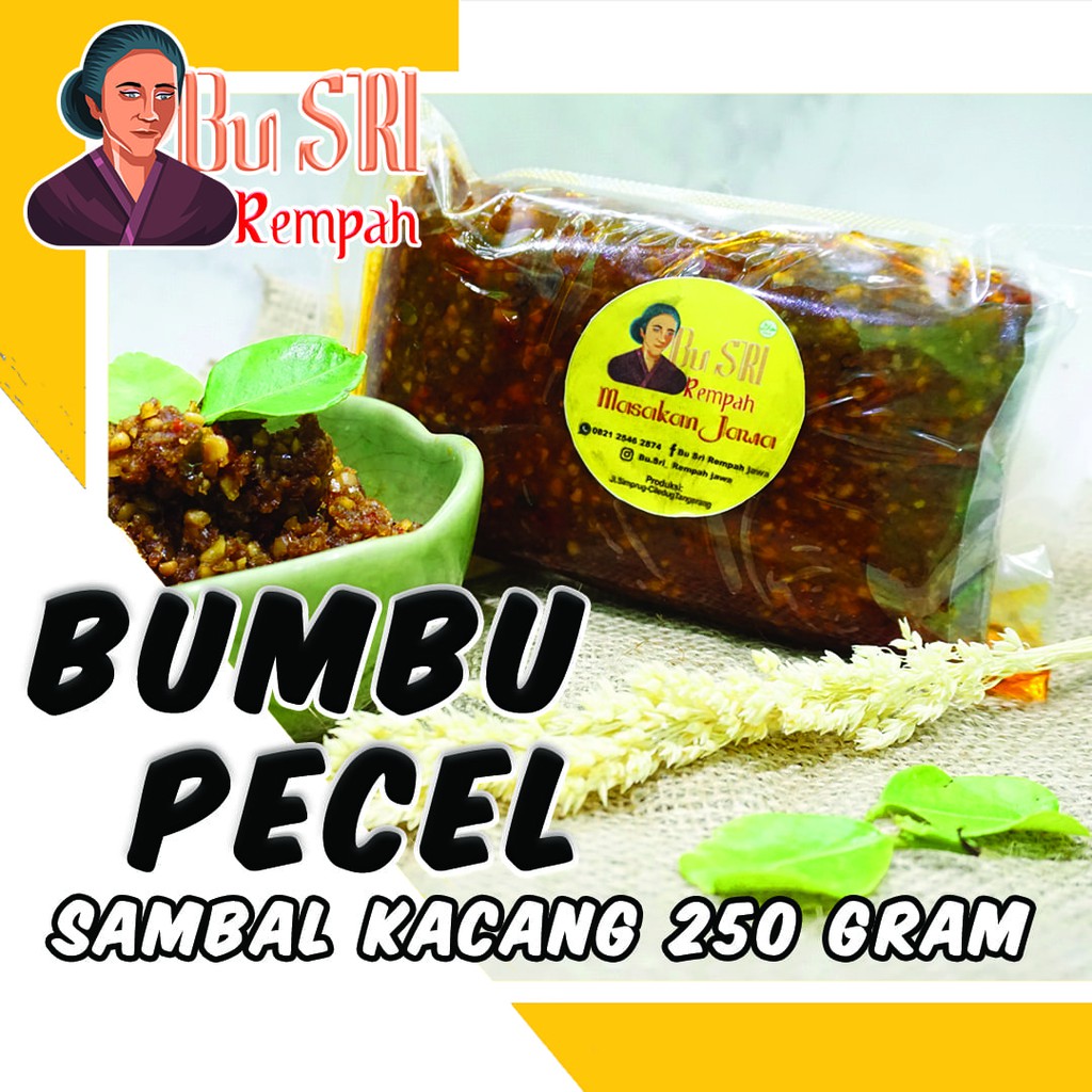 

Bumbu Pecel Bu.Sri Rempah PREMIUM ( 250 GRAM )