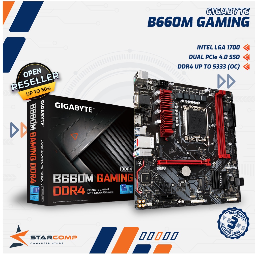 GIGABYTE B660M GAMING DDR4 MOTHERBOARD LGA1700 B 660 M DDR4 INTEL