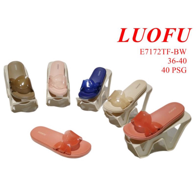 Sandal Luofu 7172 transparan wanita