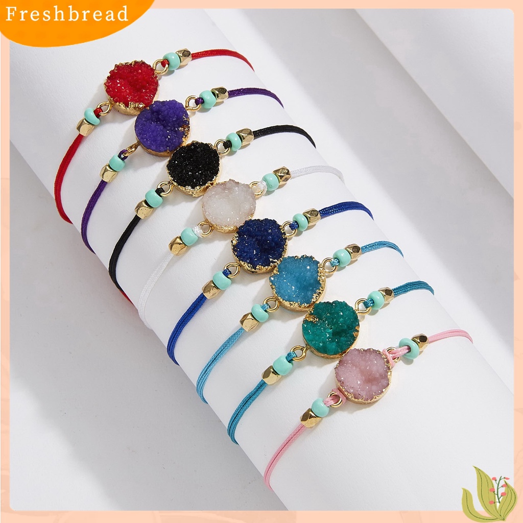 |Frebre Frebre| Gelang Batu Alam Imitasi Adjustable Tahan Lama Gaya Korea Untuk Pria Dan Wanita