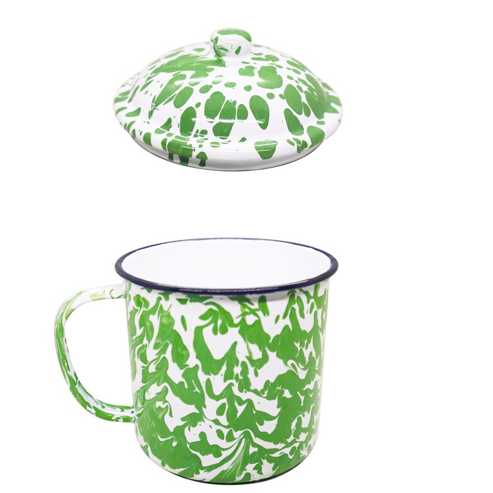 Mug jadul jumbo vintage army - hijau / Mug Army BESAR diameter 10cm