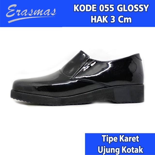 Sepatu Polwan Kowad Hamil Hallboot Flat 055 Erasmas Denawari