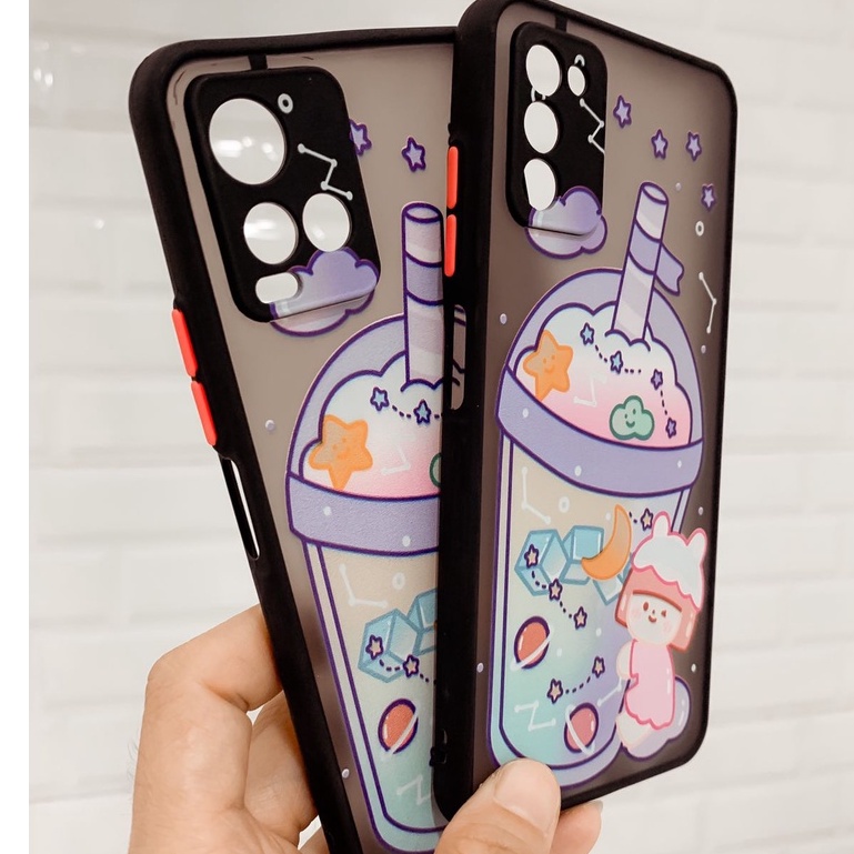 Hitam Black Skin Feel Case Camera Protection Case Brand Hello Kitty HK Oppo A16 A37 Neo 9 Samsung A03s Vivo Y21s/Y33s Infinix Hot 9 Play 10 Play Note 10 Pro FM13 FM14 FM15 FM17