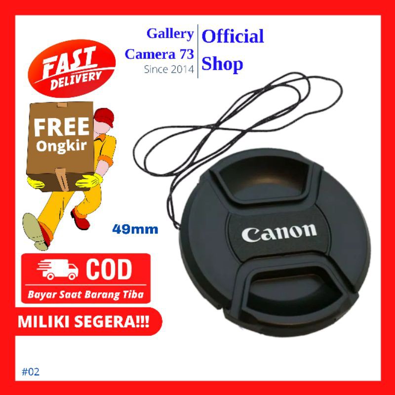 Lens Cap Canon 49mm m3 m10 m100 m5 m6 m50 15-45mm tutup lensa lenscap sony