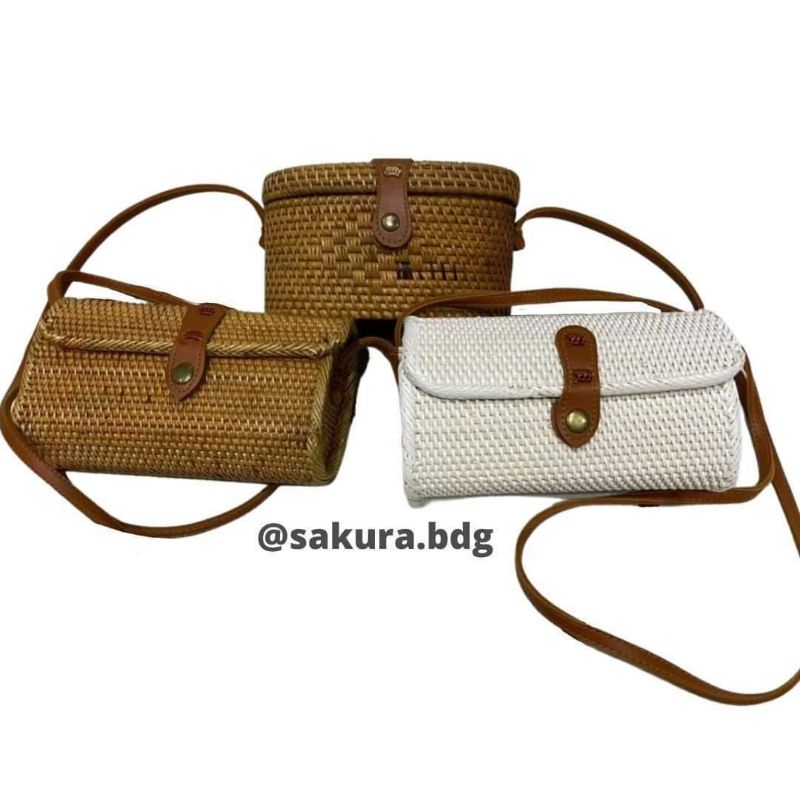 TP8 - Tas rotan anyaman Bali tas wanita etnik handmade