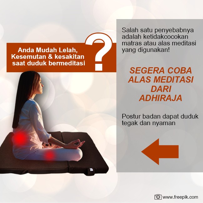 Matras / Bantal/Alas Meditasi (Bantal doa/duduk) Zabutton Dark Brown