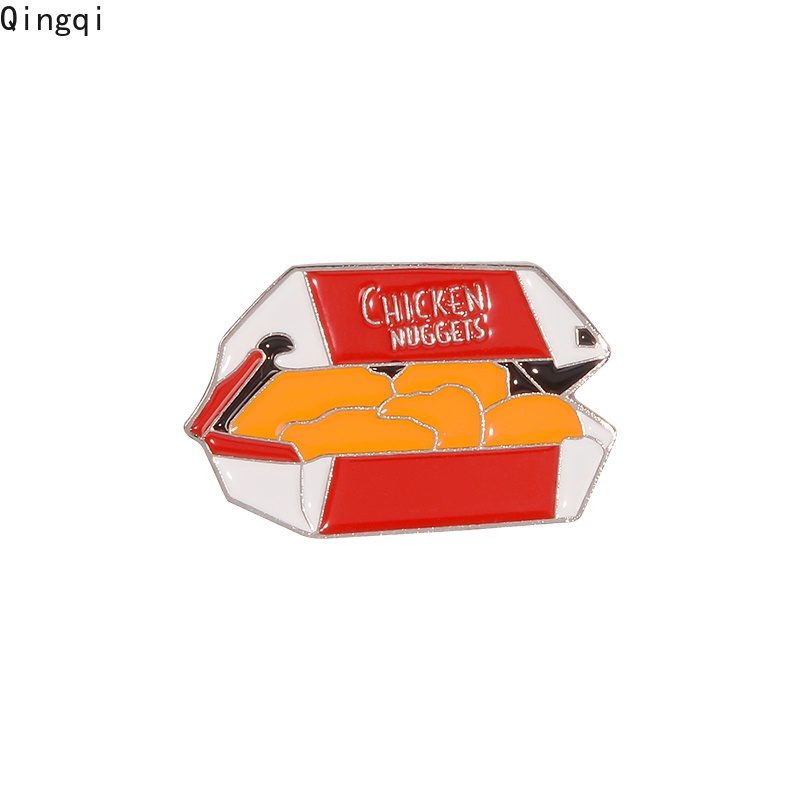 Bros Pin Enamel Bentuk Kartun Makanan Ayam Nugget Untuk Hadiah Anak