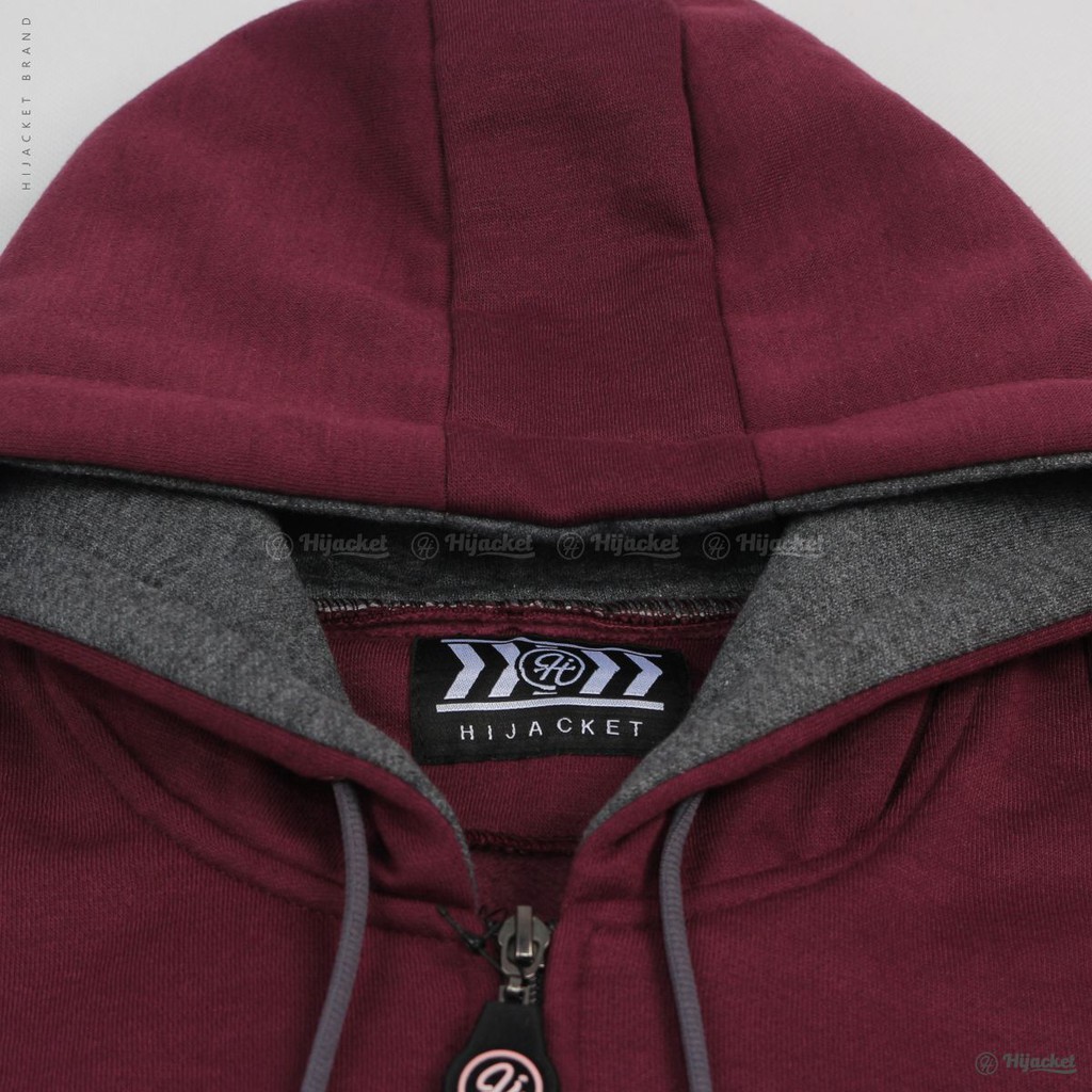 Jaket Jacket Wanita Cewek Cewe Hijaket Hijabers Muslimah Panjang Hoodie Hijacket Handsock ELK Ungu-5