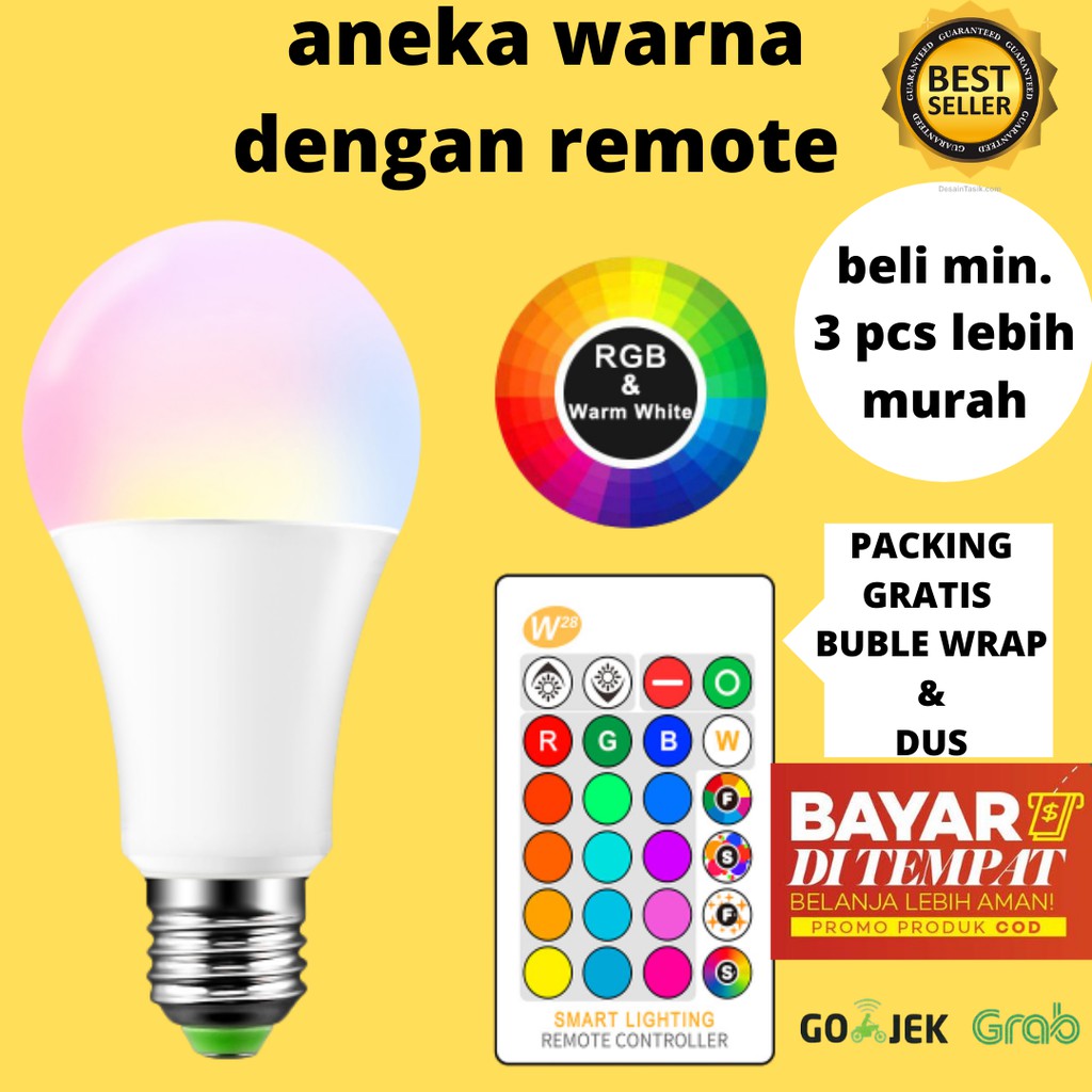 Bohlam 3 watt 10 watt/lampu hias/lampu led/bohlam hias/lampu tidur/bohlam warna warni/lampu warna/bo