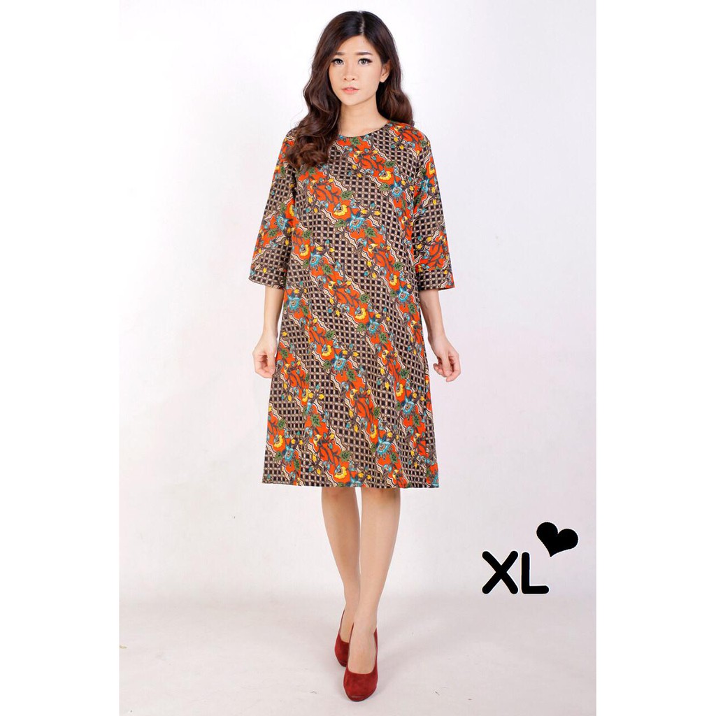 Damai fashion jakarta - baju DRESS wanita BATIK JAVA - konveksi murah tanah abang