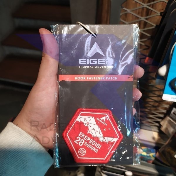 Emblem EIGER1989 28 Gunung Patch Merah Red 91000 4662 Original Cowok MURAH KEREN AWET