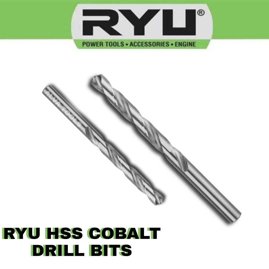 MATA BOR BESI RYU HSS COBALT 2MM 2.5MM 3MM 3.5MM 4MM 5.5MM 6MM 6.5MM 7.5MM 8MM 9MM 9.5MM DRILL BITS BESI STAINLESS ALUMINIUM