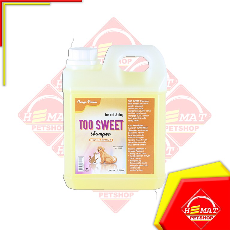 Shampo Shampoo Hewan Kucing anjing cat n dog Murah TOO SWEET 1 Litter