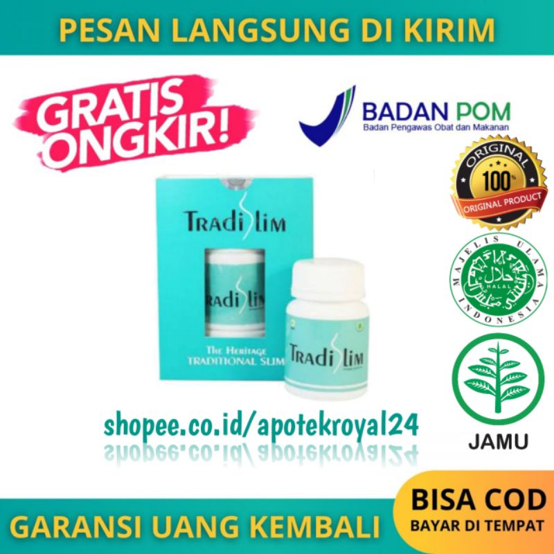 Tradislim - Tradislim asli original 100% Obat Pelangsing Badan Herbal Alami