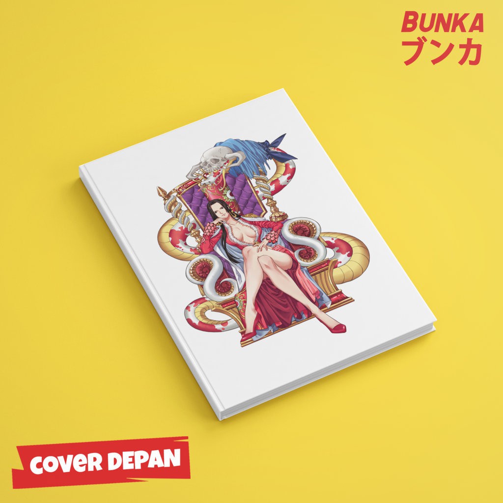 

Notebook Anime One Piece Chair Boa Hancock Hardcover A5 Buku Tulis Catatan Note Agenda Planner