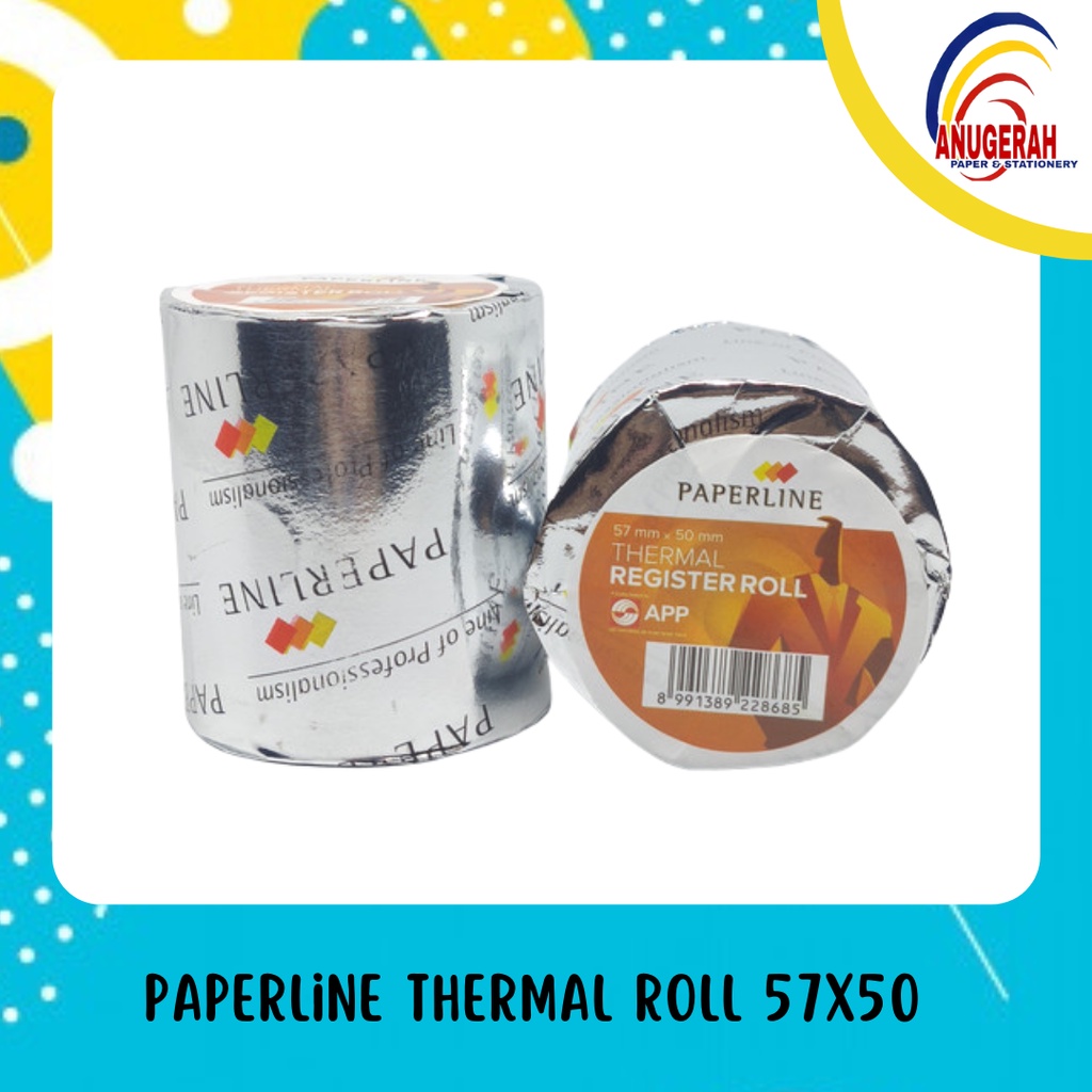 

Paperline 57x50 Thermal Paper Roll / Kertas Kasir / Struk Kasir (PCS)