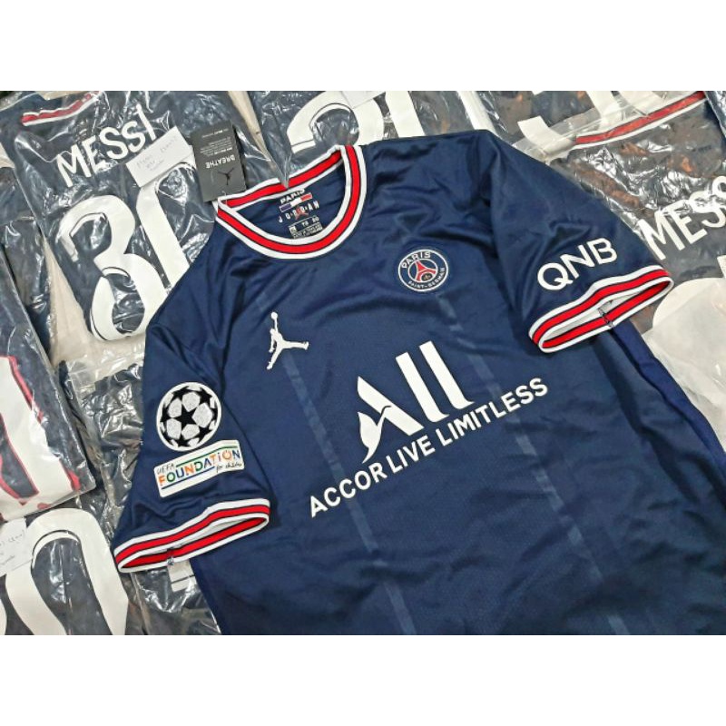 JERSEY BAJU BOLA PSG HOME 2021/2022 GRADE ORI IMPORT + NAMESET FULL PATCH