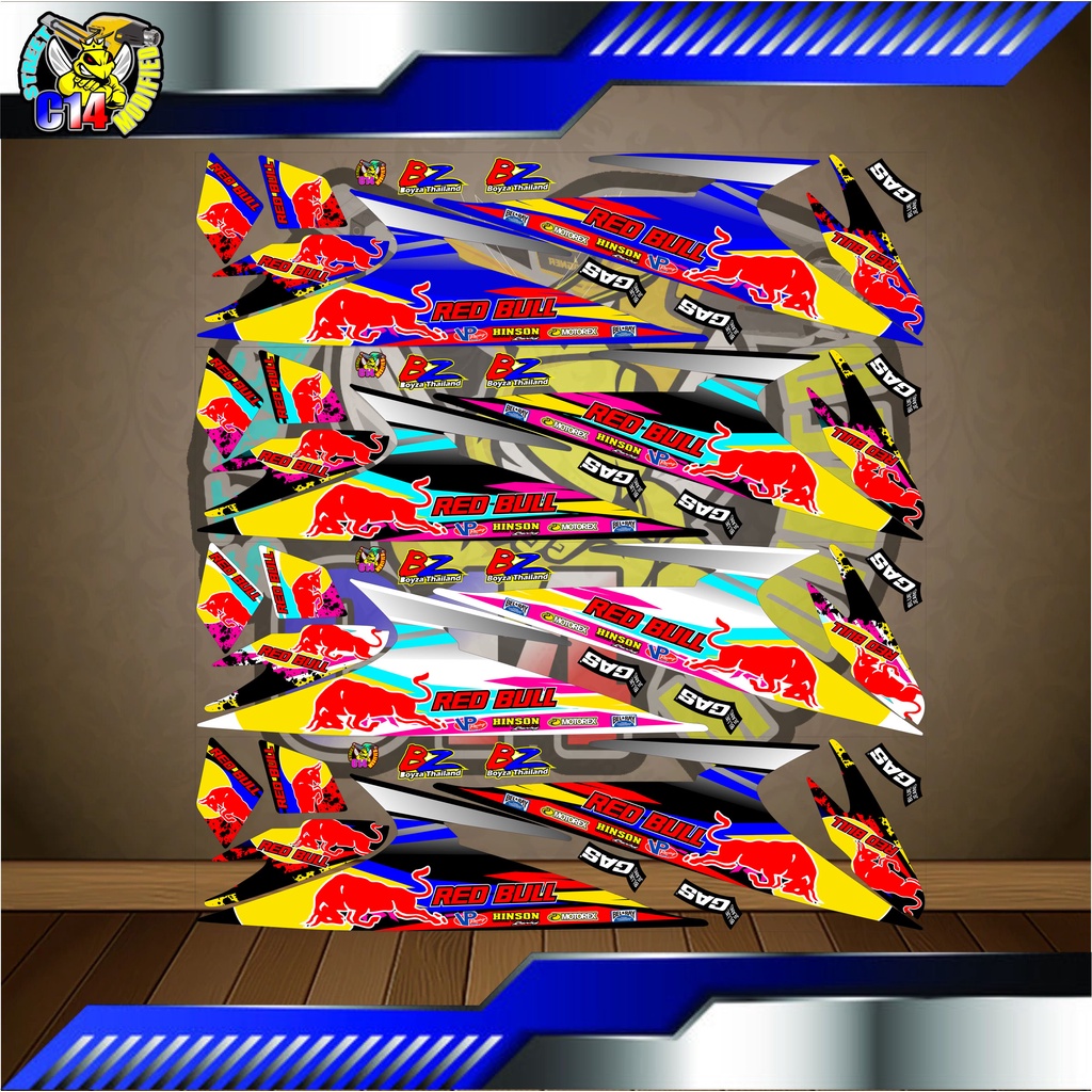 STICKER /STRIPING BEAT KARBU  REDBULL