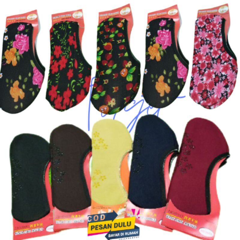 kaos kaki balet tebal invisible socks kaos kaki pendek setumit hidden polos dan motif wanita dewasa