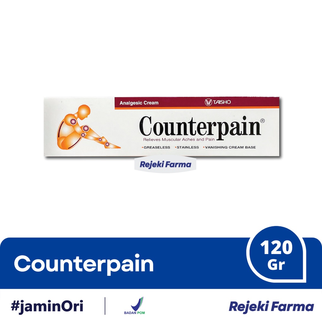 Counterpain Cream 120 gr - Counter Pain Salep Nyeri Otot Original Ori Counte Pain 120g 120gr 120 g