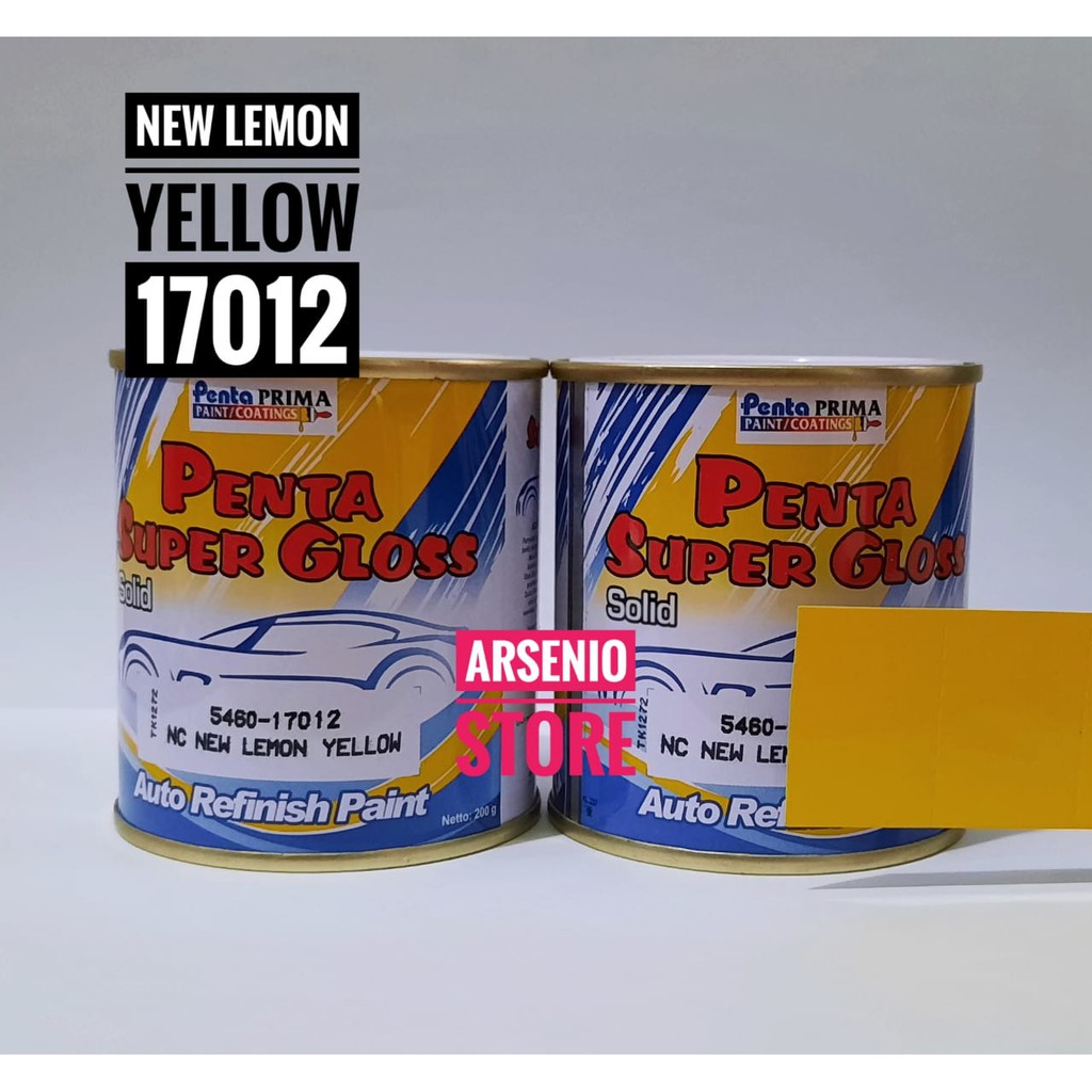 Penta Super gloss New Lemon Yellow 17012 - Cat penta Kuning Lemon - Cat duco Mobil Kuning