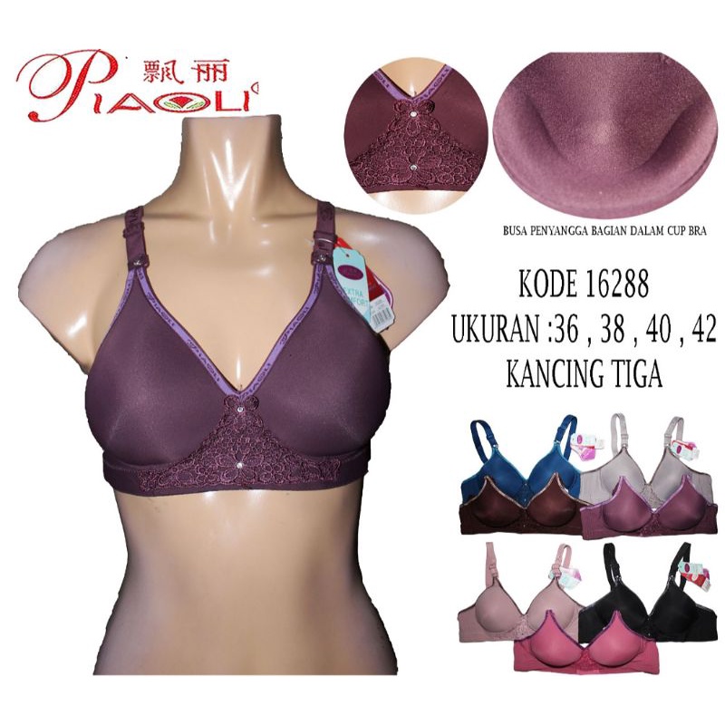 Bh piaoli kait 3 | Bh piaoli busa tanpa kawat | bh wanita Import