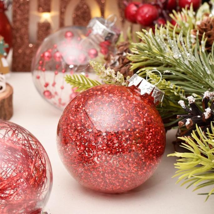 

30PCS / SET ORNAMEN BOLA GANTUNG UKURAN 6CM UNTUK DEKORASI POHON NATAL HJ21HJ21HJ