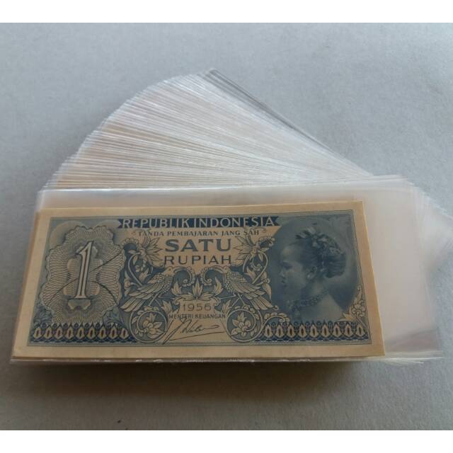 uang kuno kertas 1 rupiah tahun 1956