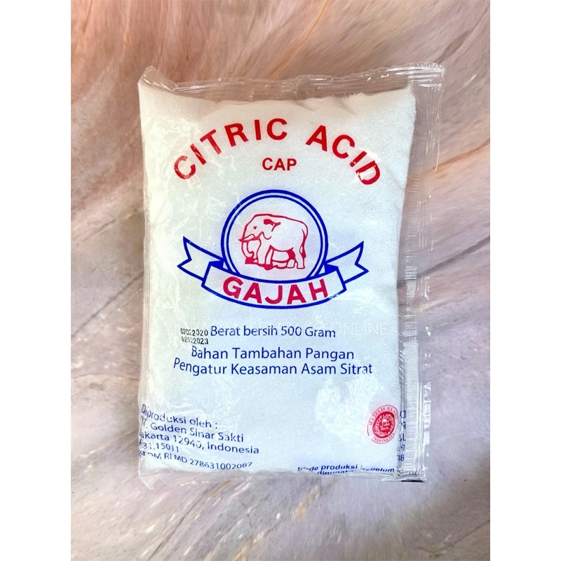 (JSO) CITRIC ACID cap gajah 500gr / citrun / asam sitrat