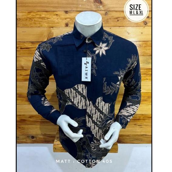 SLW.02Jl22ᴴ | KEMEJA BATIK PRIA AZWR ORIGINAL PREMIUM QUALITY MALL QUALITY MODERN MOTIF M231xxx DGM 