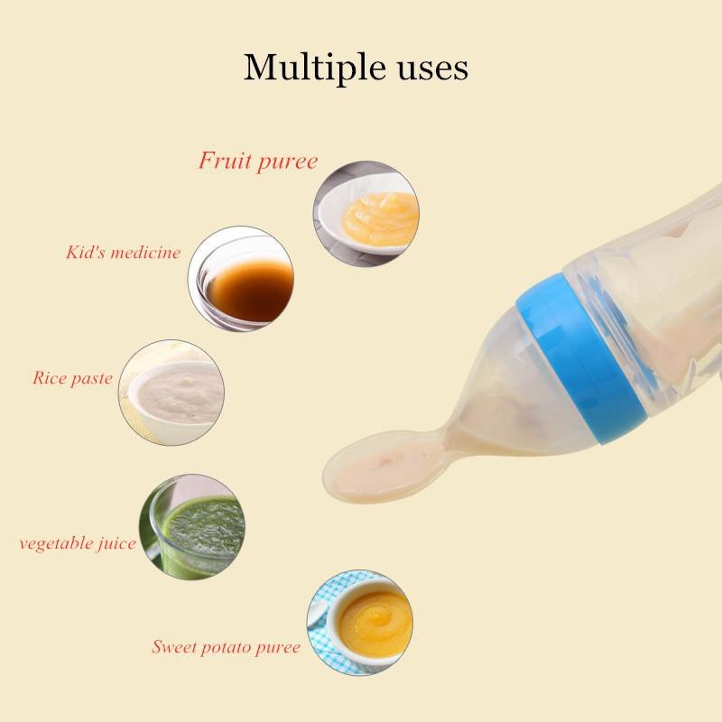 BEAUTY JAYA - BOTOL SENDOK MAKAN BAYI SILIKON / BABY SPOON FEEDER