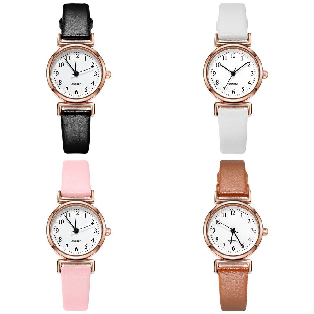 Jam Tangan OLIVIA Wanita Kecil Analog Quartz Dengan Strap PU Leather Fashion Casual Import