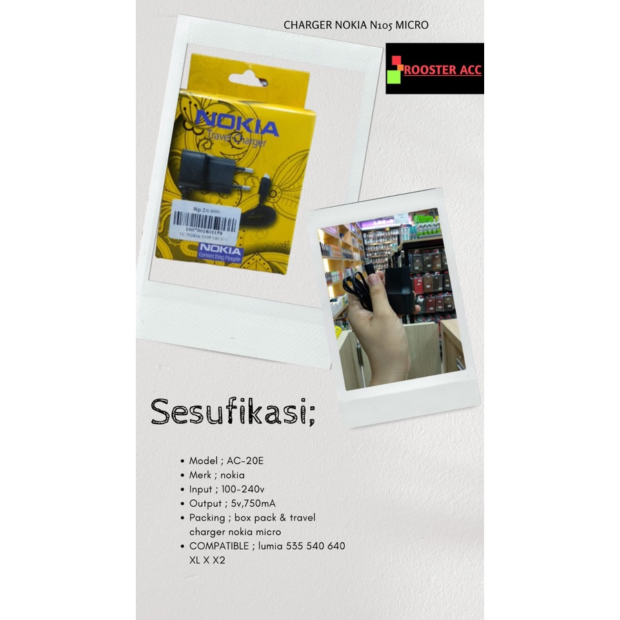 CHARGER NOKIA N105 MICRO