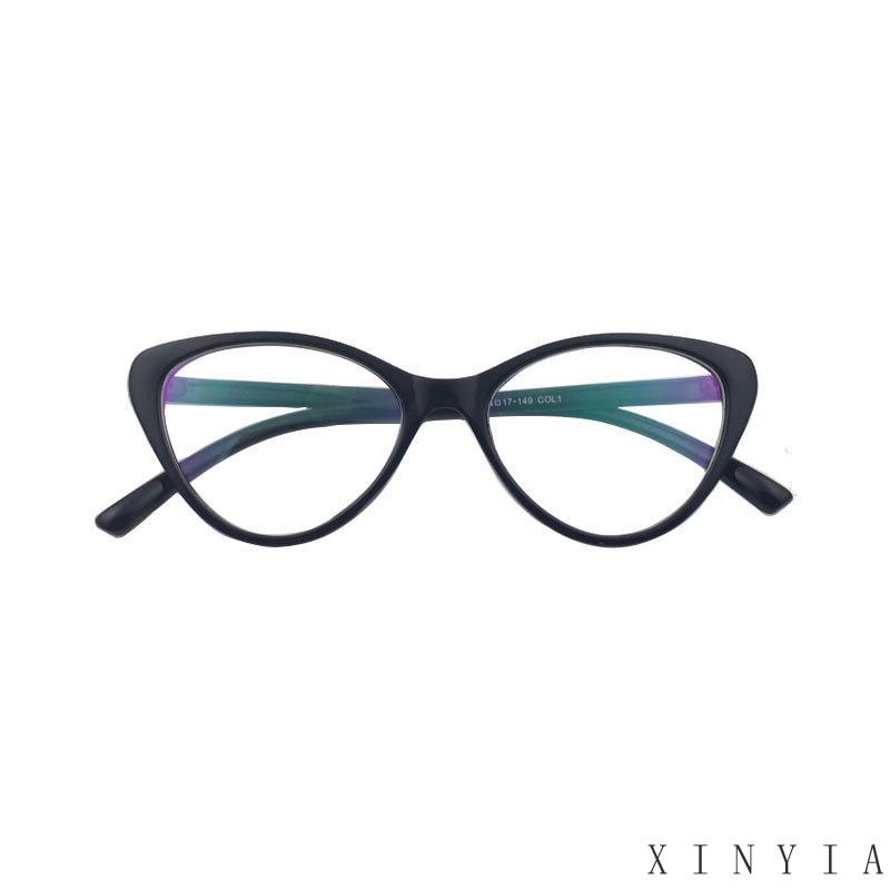 【COD】Kacamata Korea Wanita Kacamata Anti Radiasi Wanita Fashion Cat Eye Eyeglasses Kacamata Hitam UV400 Bingkai Struktur Bahan Plastik Ringan Untuk Travel