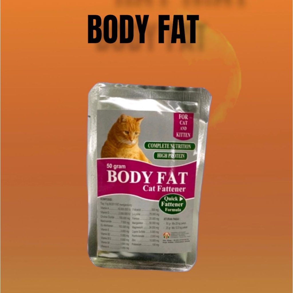 Vitamin Penggemuk Kucing - Body Fat - Cat Fattener 50 gr