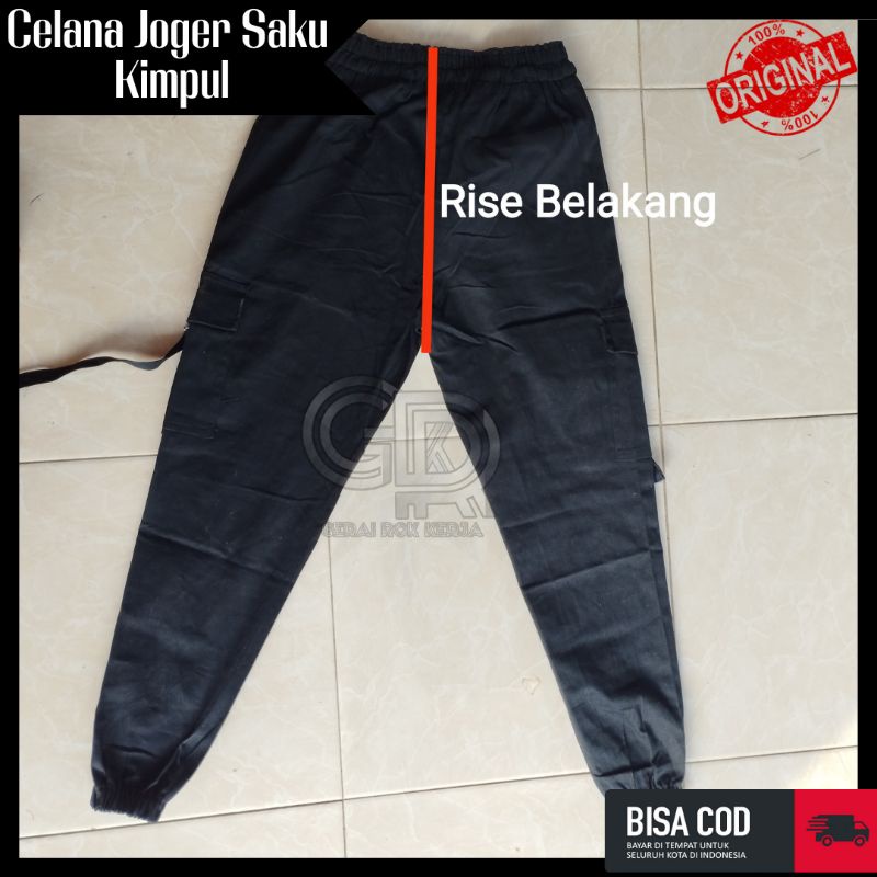 Celana Joger Wanita Celana Cargo Pants Full Karet Celana Pinggang Karet Celana Joger Twill Combed